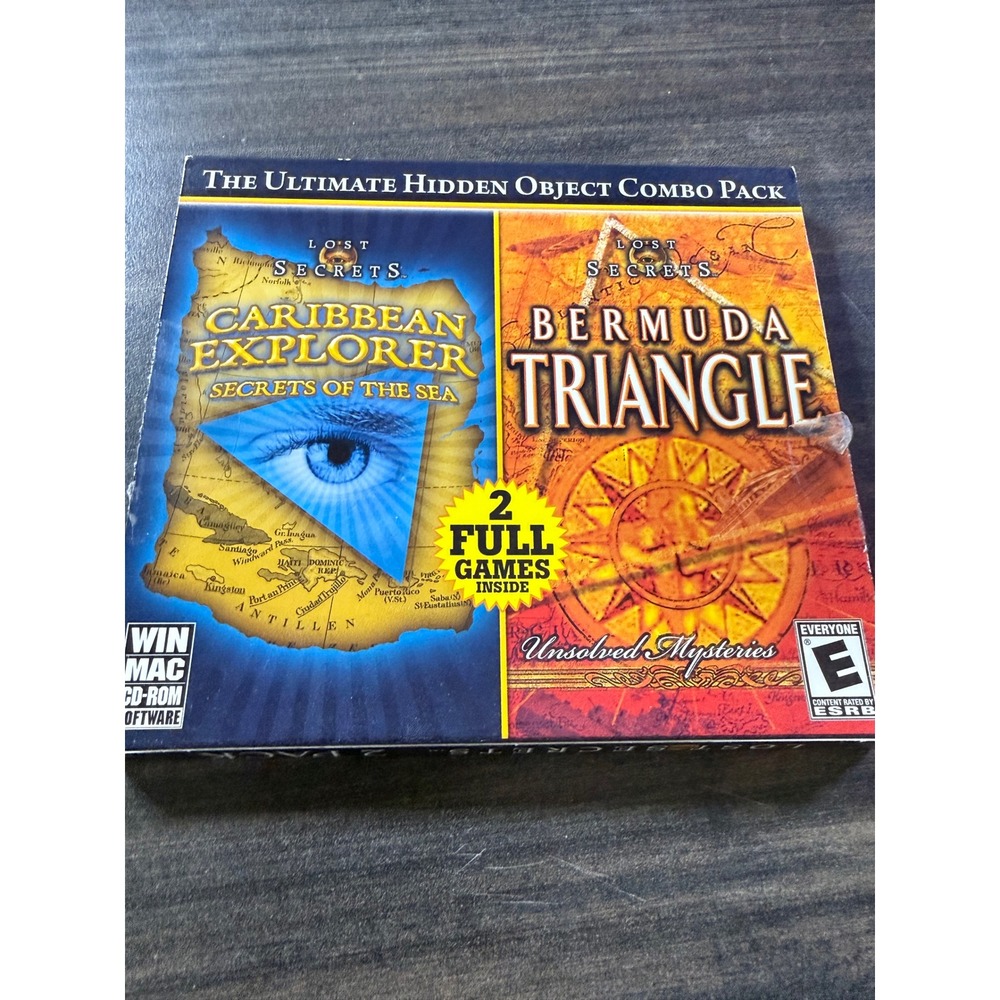 Lost Secrets Caribbean Explorer Bermuda Triangle Hidden Object PC Mac 2 Pack CD